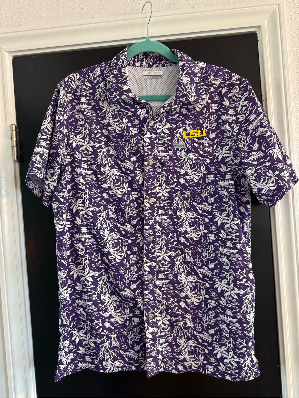 Columbia LSU Hawaiian shirt